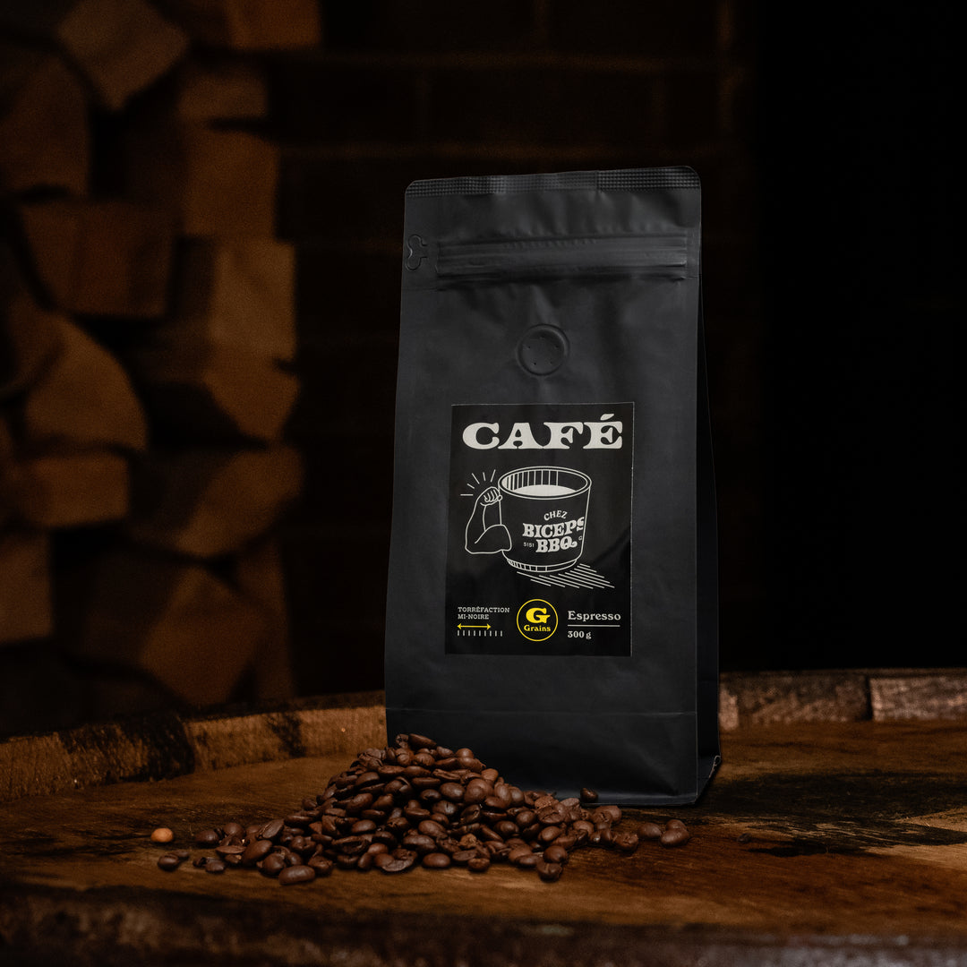 Espresso coffee beans 300g – Chez Biceps BBQ